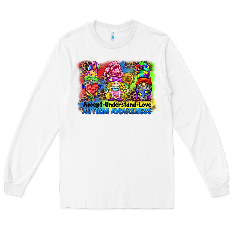 Accept Understand Love Autism Awareness Western Background Long Sleeve Tee by BarkalooDesign | Teevron