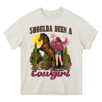 Cream shoulda been a cowgirl bucking horse Heavy Core Tee - texasbilliewilder