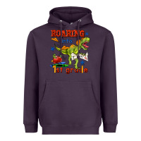 Plum roaring into 1st grade Heavyweight Hoodie - BundleAndBundleShop