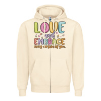 Sandshell love and embrace every version of you Zipper Hoodie - MaliasSmallBusiness