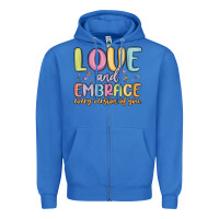 True Royal love and embrace every version of you Zipper Hoodie - MaliasSmallBusiness