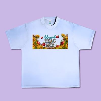 Blessed Teacher Libbey Glass Urban Heavy Tee Designed By Bundleandbundleshop