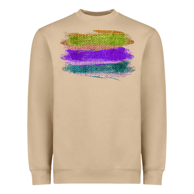 Green Purple Cyan Colored Triple Brush Strokes Heavyweight Sweatshirt by Bettercallsaul | Teevron