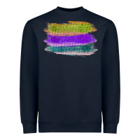Navy Green Purple Cyan Colored Triple Brush Strokes Heavyweight Sweatshirt - Bettercallsaul