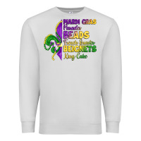 Dove Grey mardi gras parades beads french quarter beignets k Premium Sweatshirt - LillyAllenDesigns