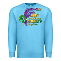 Ocean Blue mardi gras parades beads french quarter beignets k Premium Sweatshirt - LillyAllenDesigns