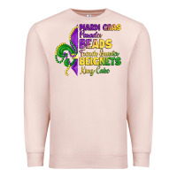 Pale Pink mardi gras parades beads french quarter beignets k Premium Sweatshirt - LillyAllenDesigns