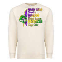 Sandshell mardi gras parades beads french quarter beignets k Premium Sweatshirt - LillyAllenDesigns