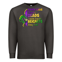 Smoke mardi gras parades beads french quarter beignets k Premium Sweatshirt - LillyAllenDesigns