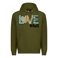 Army Green Love Fall Premium Hoodie - Bettercallsaul