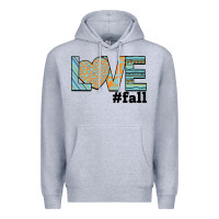 Heather Grey Love Fall Premium Hoodie - Bettercallsaul