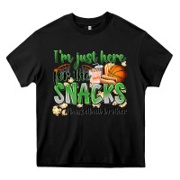 Black i'm just here for the snacks #basketball brother Heavy Core Tee - Zillion Design Studio