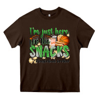 Chocolate Brown i'm just here for the snacks #basketball brother Heavy Core Tee - Zillion Design Studio