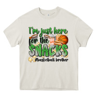 Cream i'm just here for the snacks #basketball brother Heavy Core Tee - Zillion Design Studio