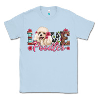 Dusty Blue love poodles Classic Tee - Artiststas