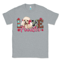 Heather Grey love poodles Classic Tee - Artiststas