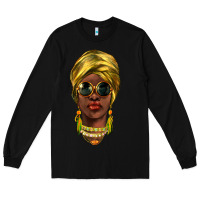 Black african woman Long Sleeve Tee - NancyCooperArtShop