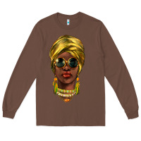 Chestnut african woman Long Sleeve Tee - NancyCooperArtShop