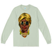 Matcha african woman Long Sleeve Tee - NancyCooperArtShop