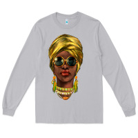Moon Dust african woman Long Sleeve Tee - NancyCooperArtShop