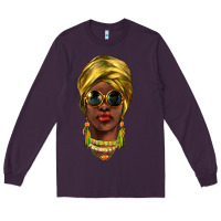 Plum african woman Long Sleeve Tee - NancyCooperArtShop