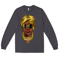 Smoke african woman Long Sleeve Tee - NancyCooperArtShop