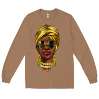 Toasted Coconut african woman Long Sleeve Tee - NancyCooperArtShop