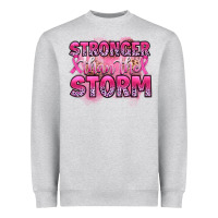 Heather Grey stronger than the storm Heavyweight Sweatshirt - Artiststas