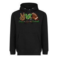 Black peace love football Heavyweight Hoodie - BundleAndBundleShop