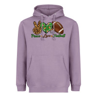 Lavender peace love football Heavyweight Hoodie - BundleAndBundleShop