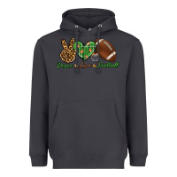 Smoke peace love football Heavyweight Hoodie - BundleAndBundleShop