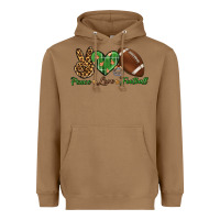 Toasted Coconut peace love football Heavyweight Hoodie - BundleAndBundleShop