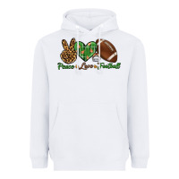 White peace love football Heavyweight Hoodie - BundleAndBundleShop