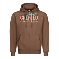 Chestnut created with a purpose Zipper Hoodie - MaliasSmallBusiness