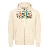 Sandshell created with a purpose Zipper Hoodie - MaliasSmallBusiness