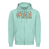 Seafoam created with a purpose Zipper Hoodie - MaliasSmallBusiness