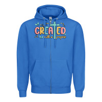 True Royal created with a purpose Zipper Hoodie - MaliasSmallBusiness