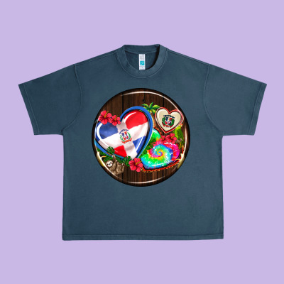 Dominican Republic Coasters Urban Heavy Tee Designed By Adodesignshop