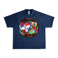 Navy dominican republic coasters Urban Heavy Tee - AdoDesignShop
