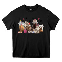 Black siberian cat coffee cups Heavy Core Tee - texasbilliewilder