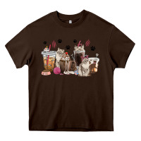 Chocolate Brown siberian cat coffee cups Heavy Core Tee - texasbilliewilder