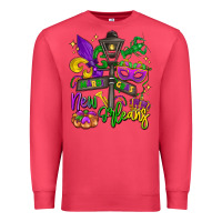 Cardinal new orleans mardi gras Premium Sweatshirt - LillyAllenDesigns