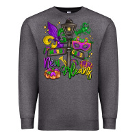Charcoal Heather new orleans mardi gras Premium Sweatshirt - LillyAllenDesigns
