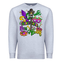 Heather Grey new orleans mardi gras Premium Sweatshirt - LillyAllenDesigns
