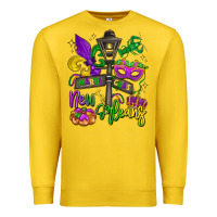 Lemon new orleans mardi gras Premium Sweatshirt - LillyAllenDesigns