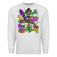 Oatmeal Heather new orleans mardi gras Premium Sweatshirt - LillyAllenDesigns