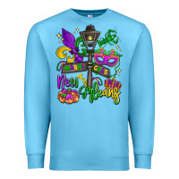 Ocean Blue new orleans mardi gras Premium Sweatshirt - LillyAllenDesigns