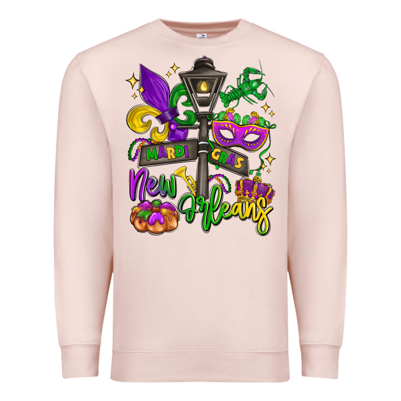 New Orleans Mardi Gras Premium Sweatshirt by LillyAllenDesigns | Teevron