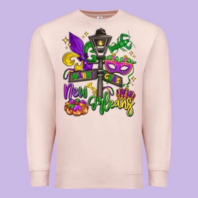 New Orleans Mardi Gras Premium Sweatshirt Designed By Lillyallendesigns