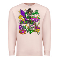 Pale Pink new orleans mardi gras Premium Sweatshirt - LillyAllenDesigns